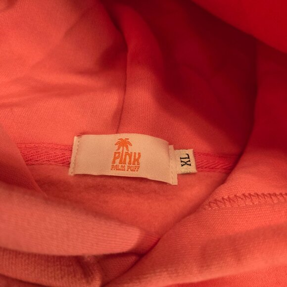 Pink Palm Puff Hawaii Hibiscus Hoodie in Sonic Pink - Size XL - BNWT - Picture 7 of 10